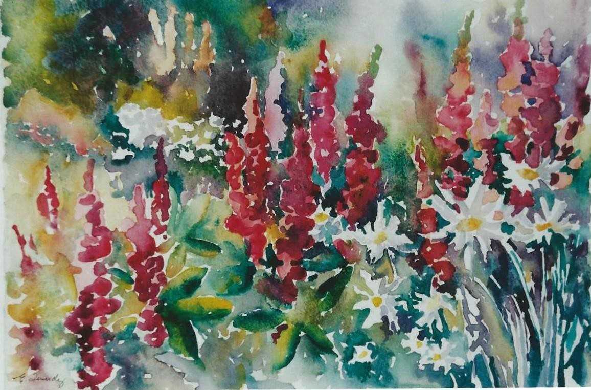 Elaine Tweedy - Lupines and Daisies