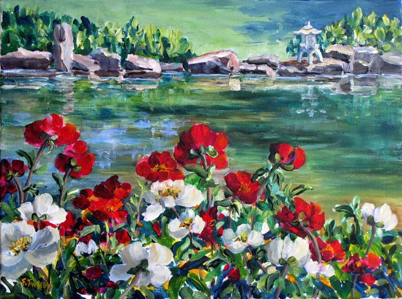 Elaine Tweedy - Peony's at the Devon Botanic Garden (SOLD)