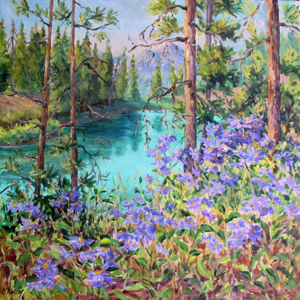 Elaine Tweedy - Valley of Five with Summer Asters (SOLD)