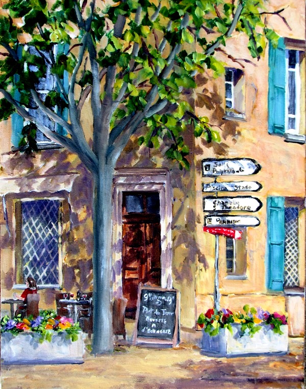 Elaine Tweedy - Strongbow Bistro Chateauneuf de Pape France (SOLD)