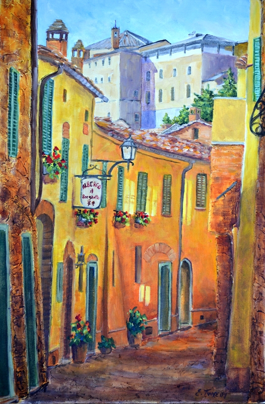 Elaine Tweedy - Afternoon in Montepulciano (Artist Collection)