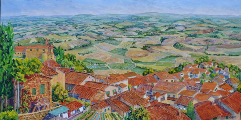 Elaine Tweedy - Tuscany Horizon from Montalcino (SOLD)