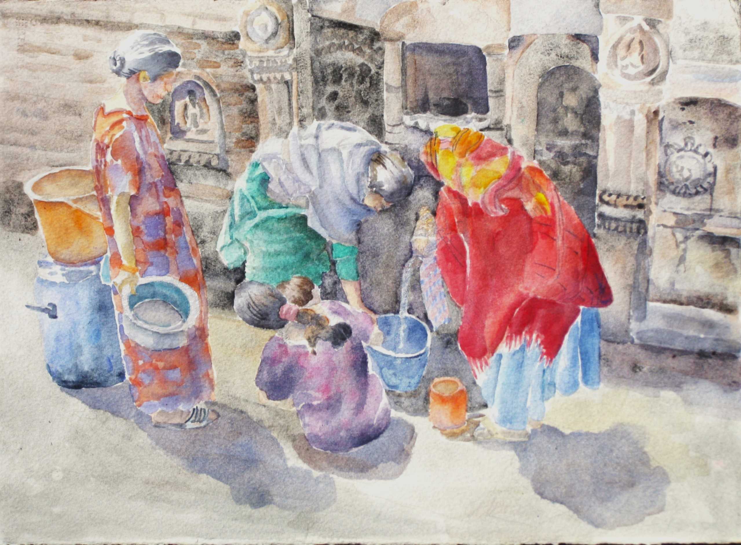 Elaine Tweedy - Wash day - Nepalese Women