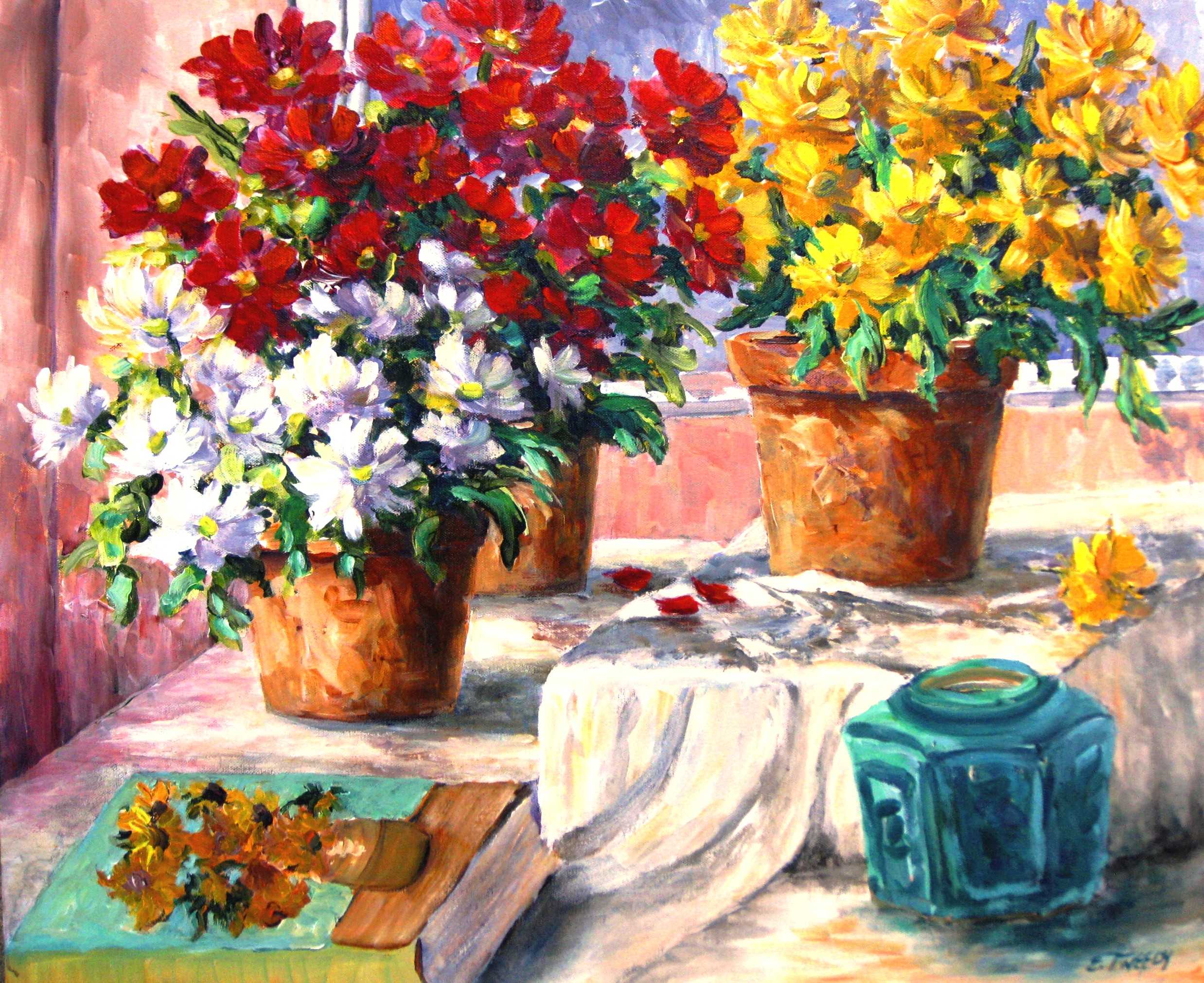 Elaine Tweedy - Still Life with Mums
