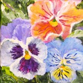 Elaine Tweedy - Happy Collection - Three Pansies II